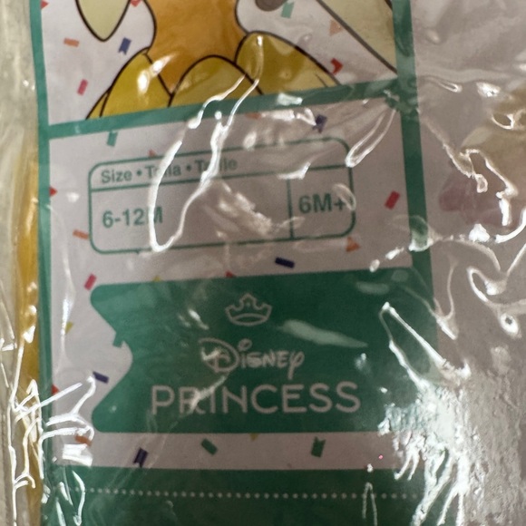 DISNEY PRINCESS BELLE COSTUME DRESS HALLOWEEN INFANT BEAUTY BEAST 6-12 MONTH NEW - Picture 2 of 4